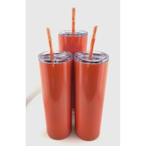 Set of 3 Insulated Stainless Steel Travel Tumblers 20oz Peach